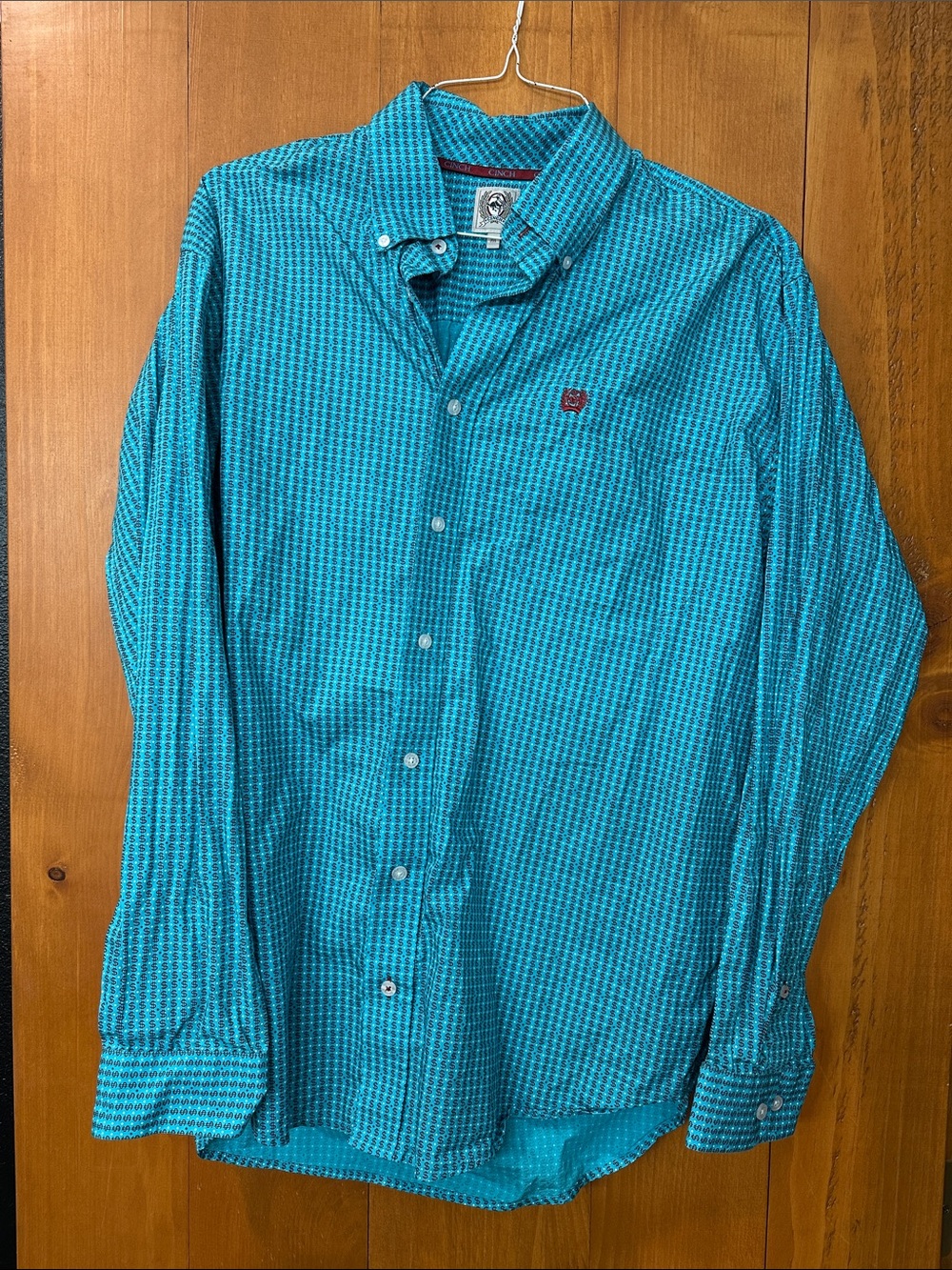 Cinch Western Men’s Teal Button-Down Shirt